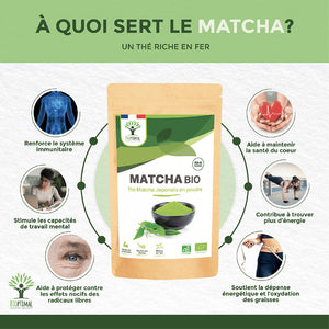 Matcha bio poudre - Bioptimal Bioptimal Superaliment infusion.organic