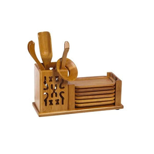 Bamboo tea accessory set with saucers - Accessories - Accessories - infusion.organic