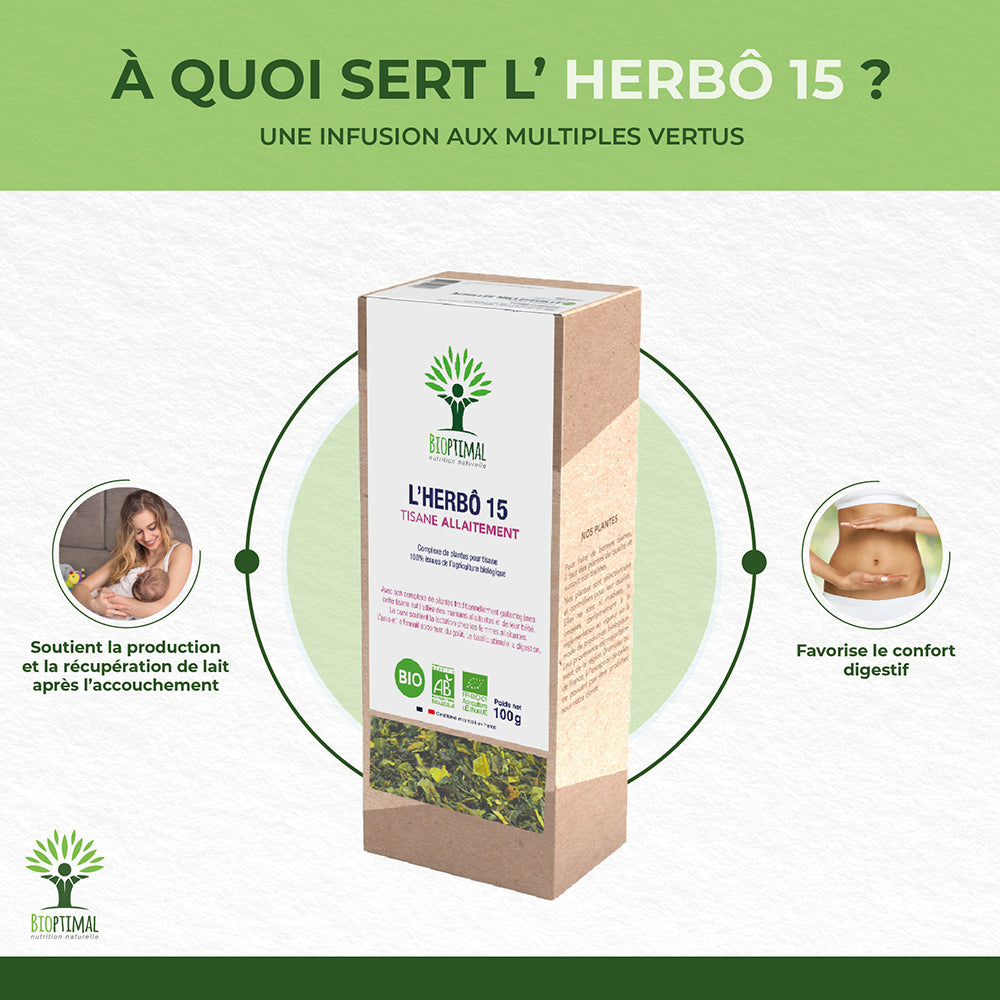 L'herbô 15 Tisane d'allaitement - Bioptimal Bioptimal Infusion infusion.organic