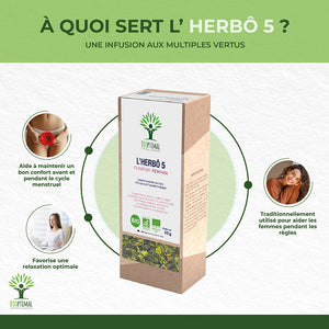 L'herbô 5 confort féminin - Bioptimal Bioptimal Infusion infusion.organic