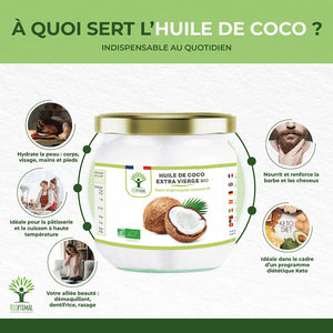 Huile de coco extra vierge bio - Bioptimal Bioptimal Superaliment infusion.organic