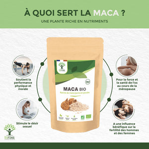 Maca bio poudre - Bioptimal Bioptimal Superaliment infusion.organic