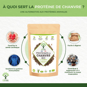 Protéines de chanvre bio poudre - Bioptimal Bioptimal Nutrition sportive infusion.organic