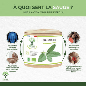 Sauge bio gélules - Bioptimal Bioptimal Complément alimentaire infusion.organic