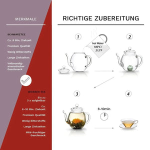 Tea Flowers Mix - Gift Set Blooming Tea With Glass Jug - Blooming Tea, Tea Collections, Ceremonial Sets - Blooming Tea, Tea Collections - infusion.organic