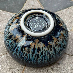 Jianzhan Tenmoku Tea Cup with Silver Flower 50ml - Bowel - Accessories, Bowel - infusion.organic