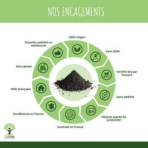 Charbon bio poudre - Bioptimal Bioptimal Superaliment infusion.organic