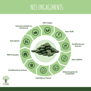 Chlorella bio comprimés - Bioptimal Bioptimal Superaliment infusion.organic
