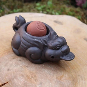 Dragon tea figurine with ceramic ball - Figurines - Accessories, Figurines - infusion.organic