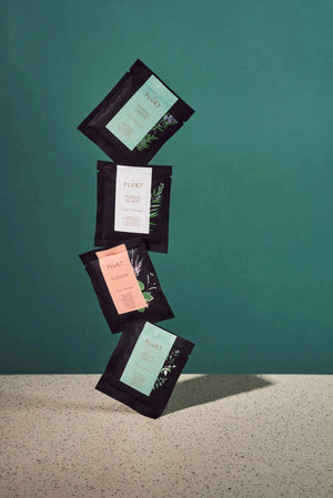 Herbal tea sachets BLOSSOM, case of 50pcs, organic, flower-Plūkt-infusion.organic