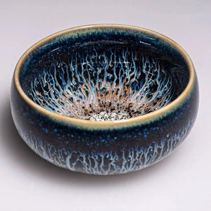 Jianzhan Tenmoku Tea Cup with Silver Phoenix 50ml - Bowel - Accessories - infusion.organic