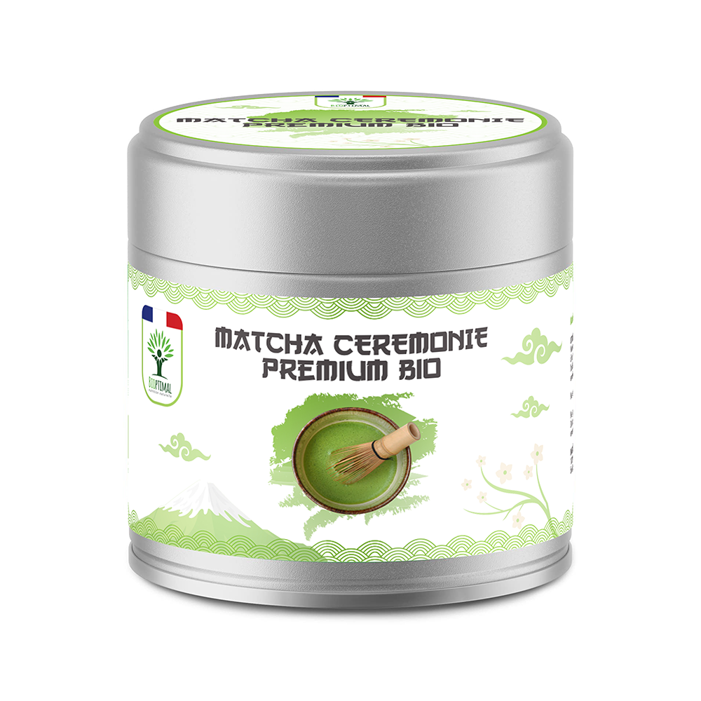 Matcha bio cérémonie poudre - Bioptimal Bioptimal Superaliment infusion.organic