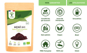 Açaï bio poudre - Bioptimal Bioptimal Superaliment infusion.organic