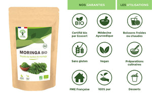 Moringa bio poudre - Bioptimal Bioptimal Superaliment infusion.organic