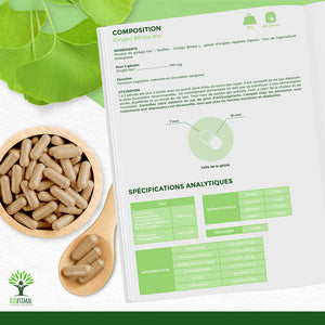Ginkgo Biloba bio gélules - Bioptimal Bioptimal Complément alimentaire infusion.organic