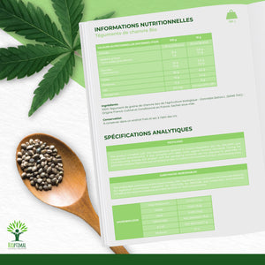 Téguments de graines de chanvre bio - Bioptimal Bioptimal Superaliment infusion.organic