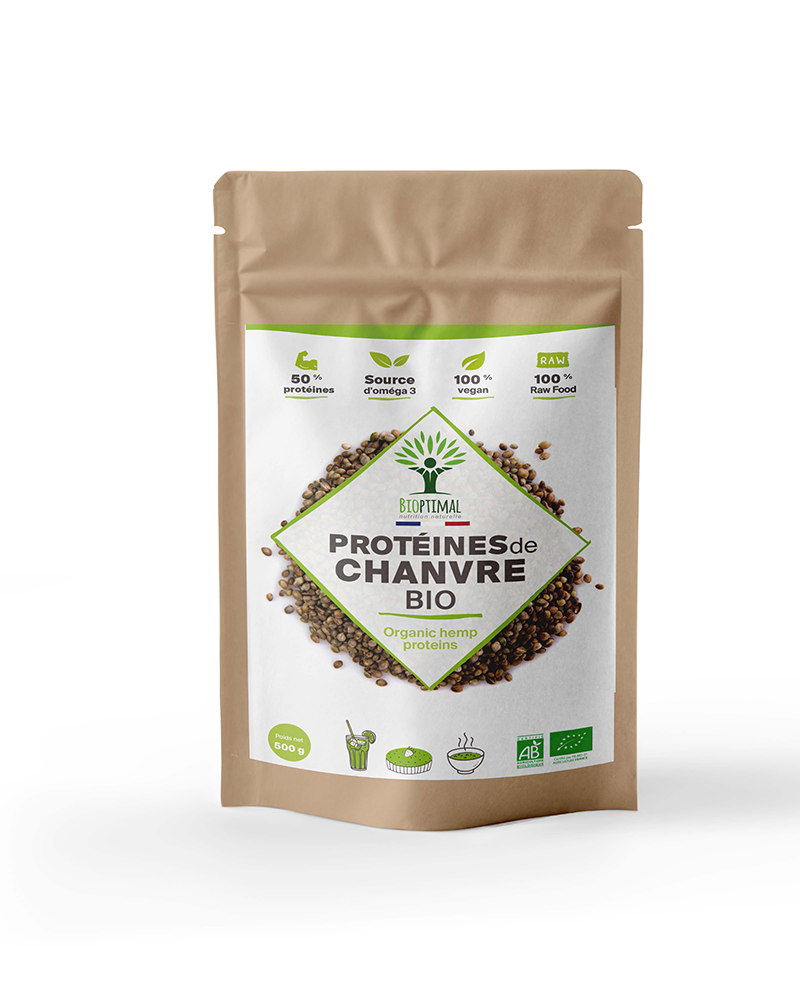 Protéines de chanvre bio poudre - Bioptimal Bioptimal Nutrition sportive infusion.organic
