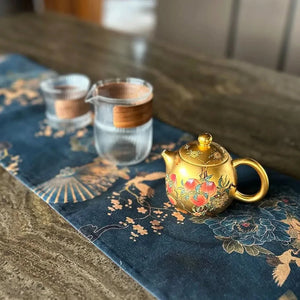 Gilded porcelain teapot Plums 150 ml - Teapot - Tea ceremony - infusion.organic