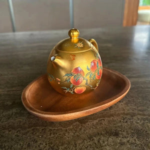 Gilded porcelain teapot Plums 150 ml - Teapot - Tea ceremony - infusion.organic