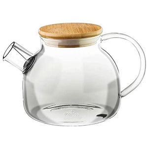 Glass teapot with filter and bamboo lid 1 liter - Teapot - Teapot - infusion.organic