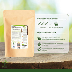 Protéines de chanvre bio poudre - Bioptimal Bioptimal Nutrition sportive infusion.organic