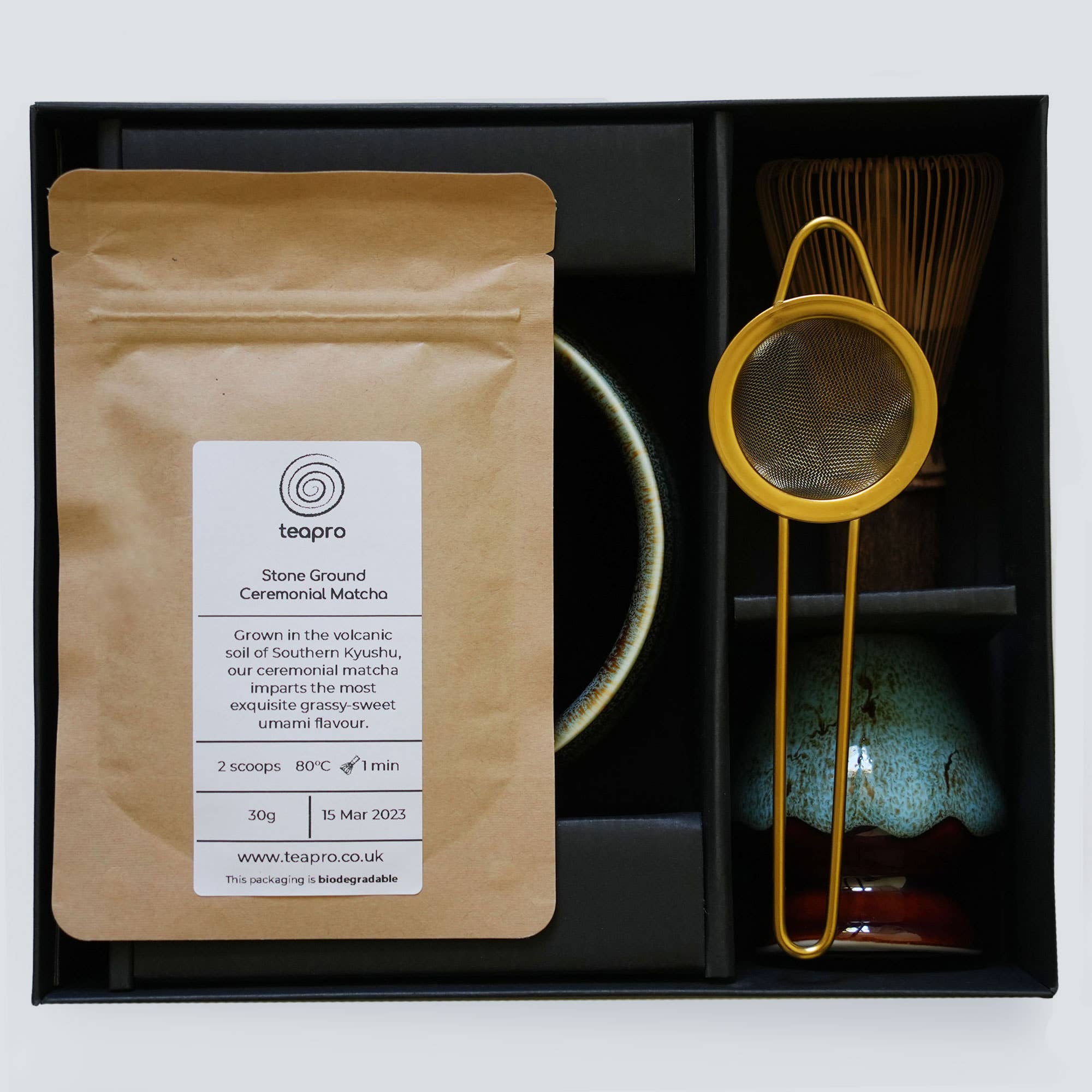 Teapro Premium Matcha Gift Set + Sieve & 30g Japanese Matcha Teapro  infusion.organic