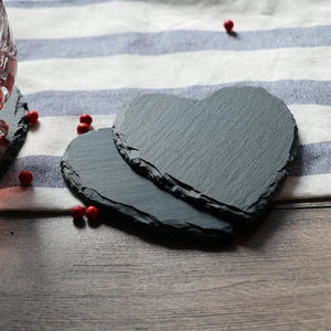 Slate Coaster - Heart, Round or Square - Accessories - Accessories - infusion.organic