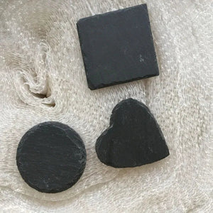 Slate Coaster - Heart, Round or Square - Accessories - Accessories - infusion.organic
