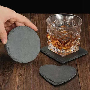 Slate Coaster - Heart, Round or Square - Accessories - Accessories - infusion.organic