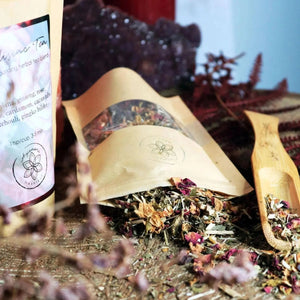 Aphrodisiac Tea with Damiana, Ginseng, Cacao, Rose, Cardamom - Cacao - infusion.organic