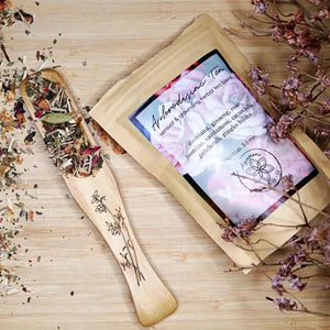 Aphrodisiac Tea with Damiana, Ginseng, Cacao, Rose, Cardamom - Cacao - infusion.bio