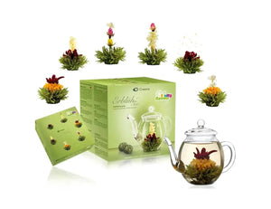 Tea Flowers Mix - Gift Set Blooming Tea With Glass Jug - Blooming Tea, Tea Collections - Blooming Tea, Tea Collections - infusion.organic