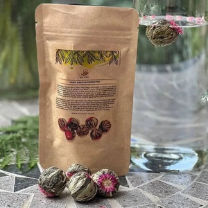 Blooming tea with globe amaranth flowers Happy Rising - 50 g - Blooming Tea - Blooming Tea - infusion.organic