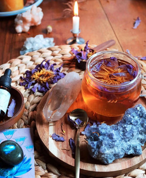 Nymphaea Caerulea Egyptian Blue Lotus Dried WHOLE FLOWER - Magical Tea - infusion.organic