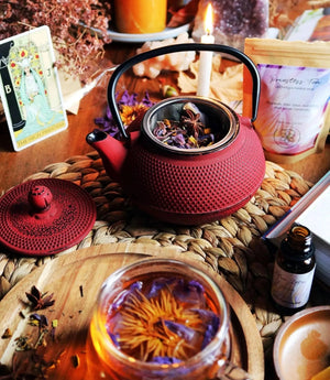 Priestess Tea: Lotus, Mugwort, Anise, Turmeric Chakra Blend - Magical Tea - Magical Tea - infusion.organic
