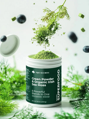 Sea Moss Green Superfood Blend with Spirulina, Ashwagandha - Sea Moss - Minerals, Supplement - infusion.organic