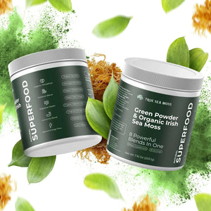Sea Moss Green Superfood Blend with Spirulina, Ashwagandha - Sea Moss - Minerals, Supplement - infusion.organic
