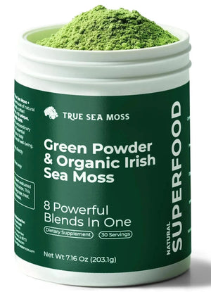 Sea Moss Green Superfood Blend with Spirulina, Ashwagandha - Sea Moss - Minerals, Supplement - infusion.organic