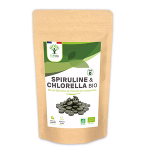 Organic spirulina & chlorella - in tablets Supplement Bioptimal infusion.organic