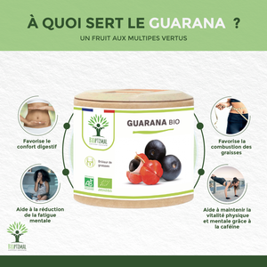 Guarana Bio - Dietary supplement - in capsules Supplement Bioptimal infusion.organic