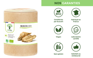 Maca Bio - Food supplement - in capsules Supplement Bioptimal infusion.organic