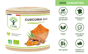 Organic turmeric - Food supplement - in capsules Supplement Bioptimal infusion.organic