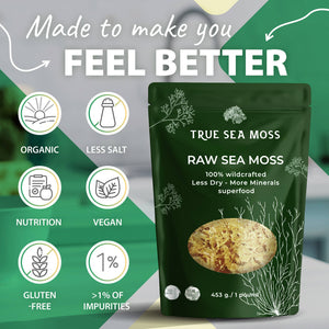 CRAFTED RAW SEA MOSS Supplement TrueSeaMoss infusion.organic