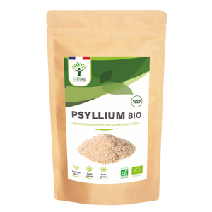 Organic blond psyllium powder - Packaged in France Supplement Bioptimal infusion.organic