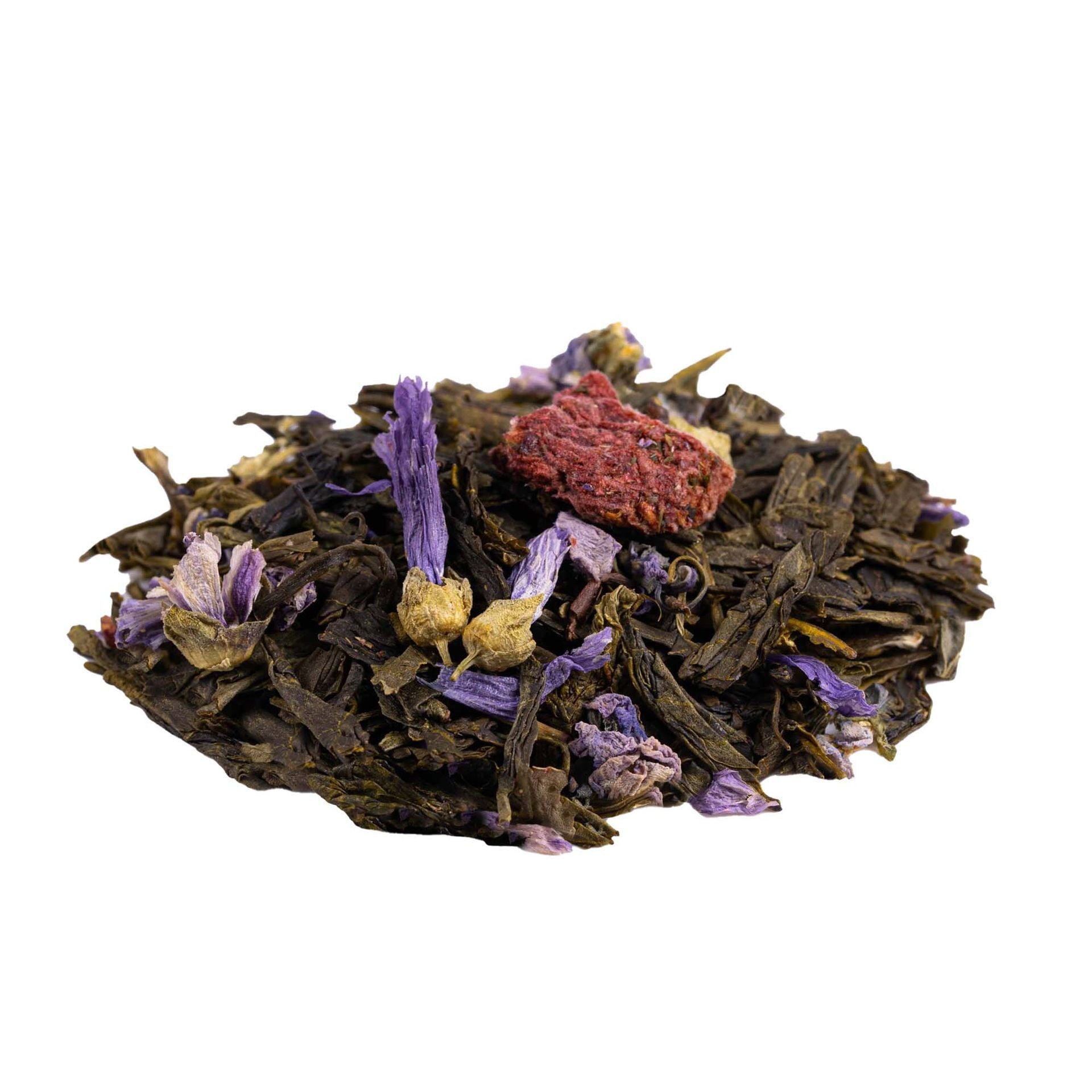 Violet Raspberry Green Tea Infuzion infusion.organic