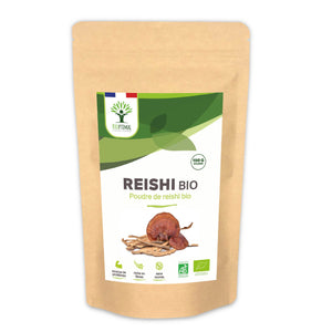 Organic Reishi powder - Packaged in France - Vegan Supplement Bioptimal infusion.organic