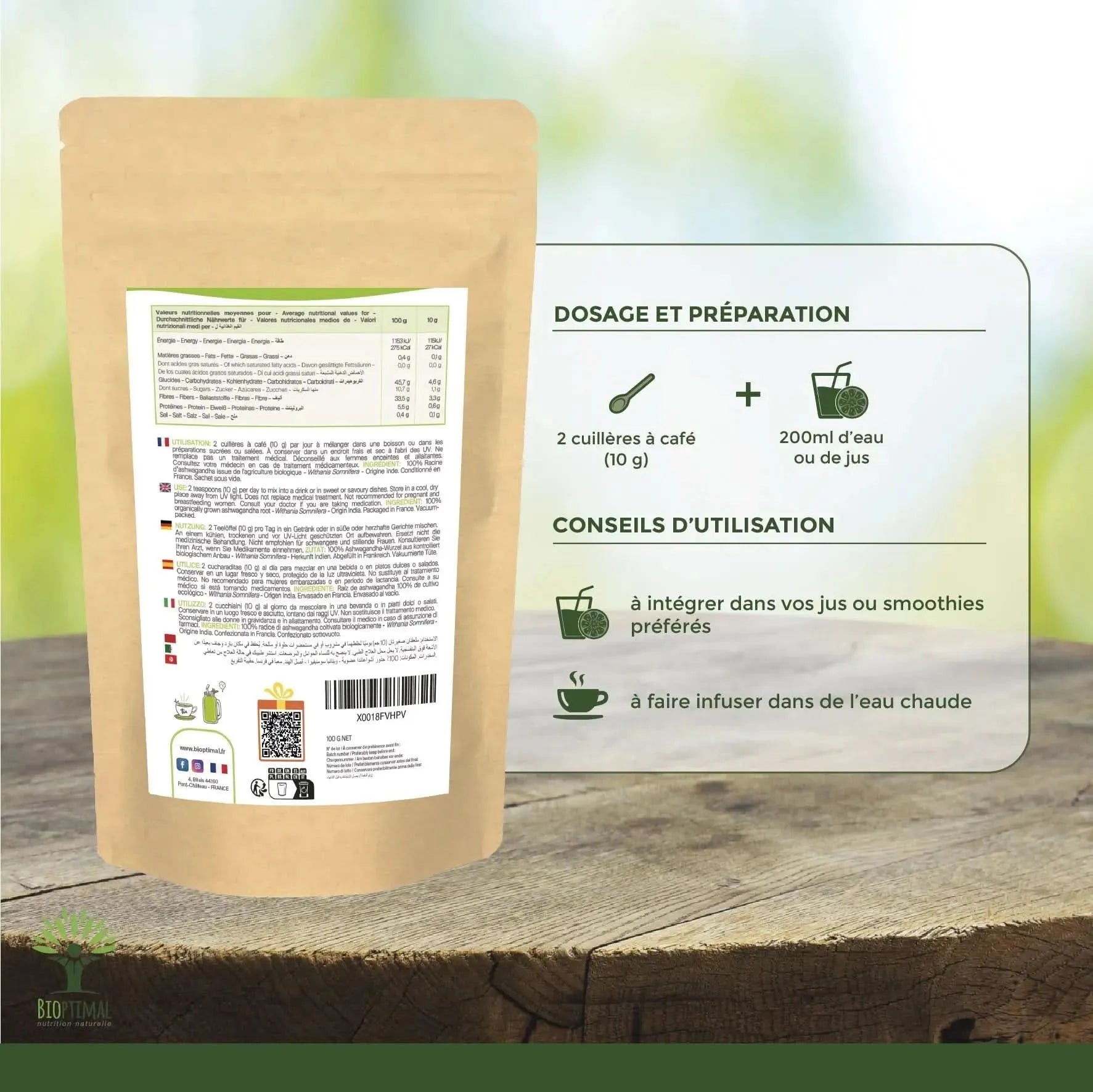 ashwagandha powder - Adaptogens, Supplements - Adaptogens, Supplements - infusion.organic