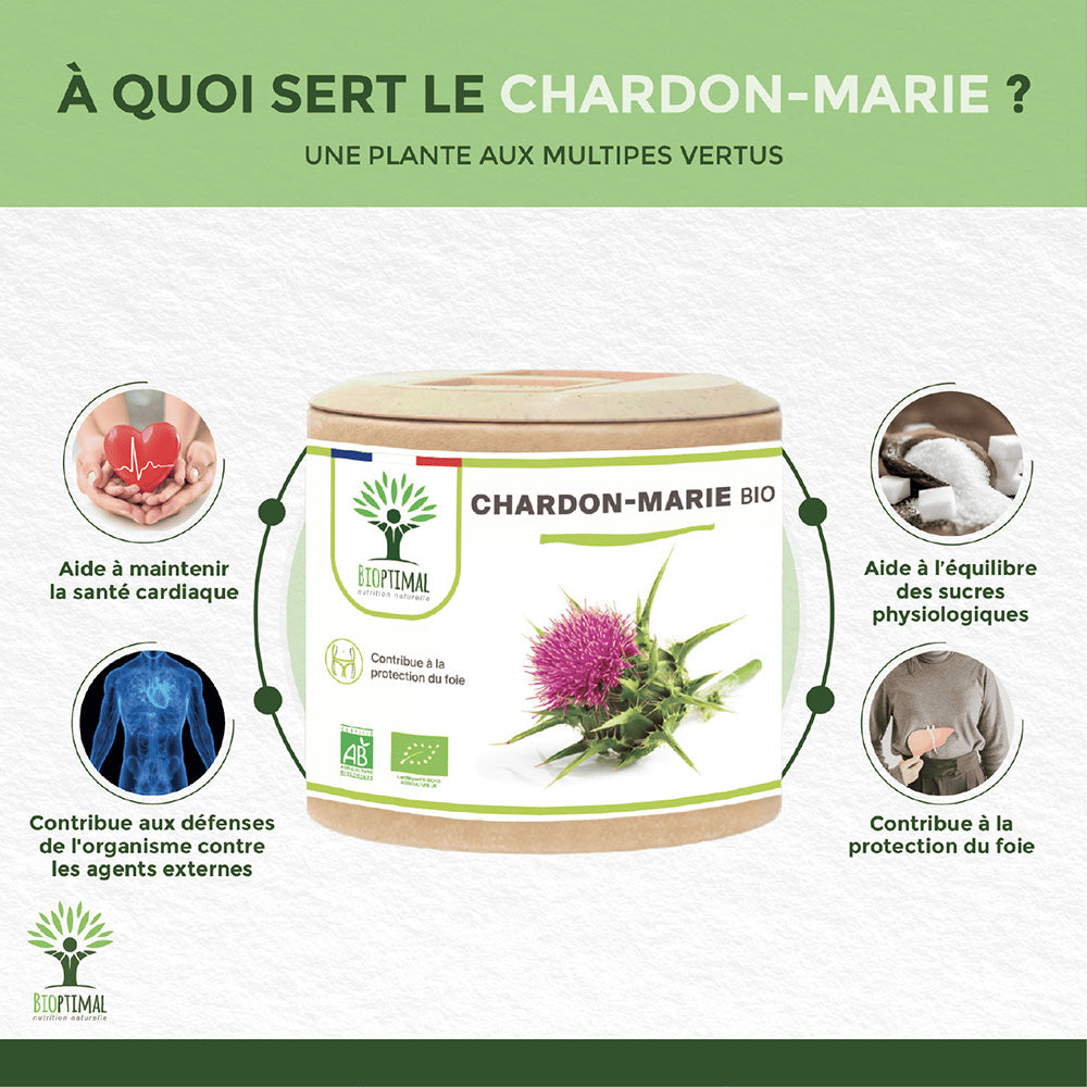 Chardon-Marie bio gélules - Bioptimal Bioptimal Complément alimentaire infusion.organic