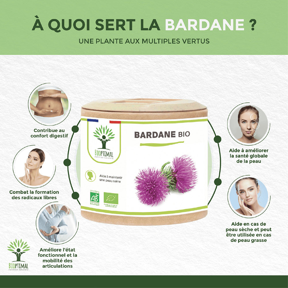Bardane bio gélules - Bioptimal Bioptimal Complément alimentaire infusion.organic