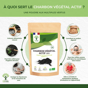 Charbon bio poudre -  Bioptimal Bioptimal Superaliment infusion.organic